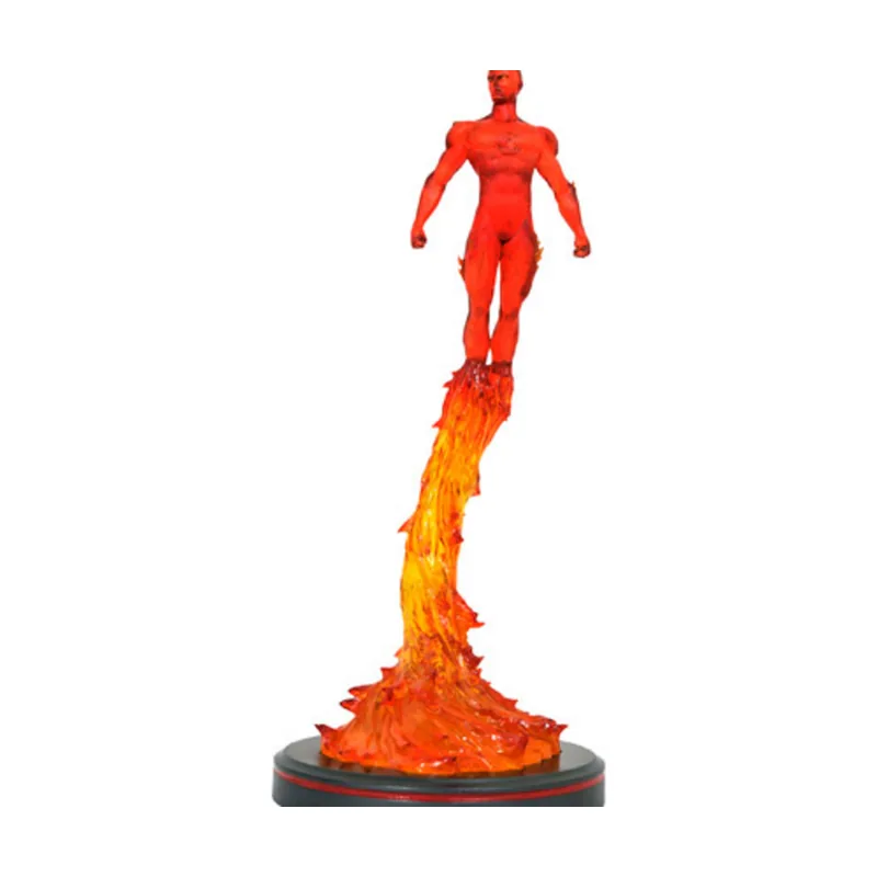 Diamond Comics Distributors Human Torch Estatua Resina 35,5 cm Marvel Premier Collection