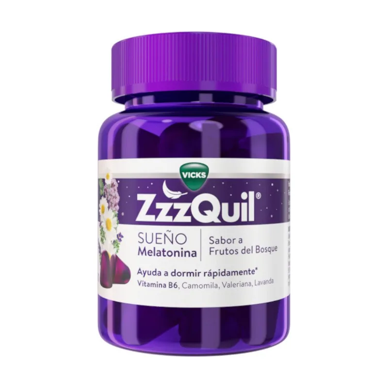 ZzzQuil Sueño Melatonina Sabor Frutos del Bosque 30 Gummies