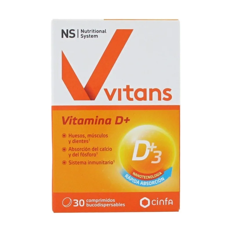 Nutritional System Vitans Vitamina D+ Cápsulas 30