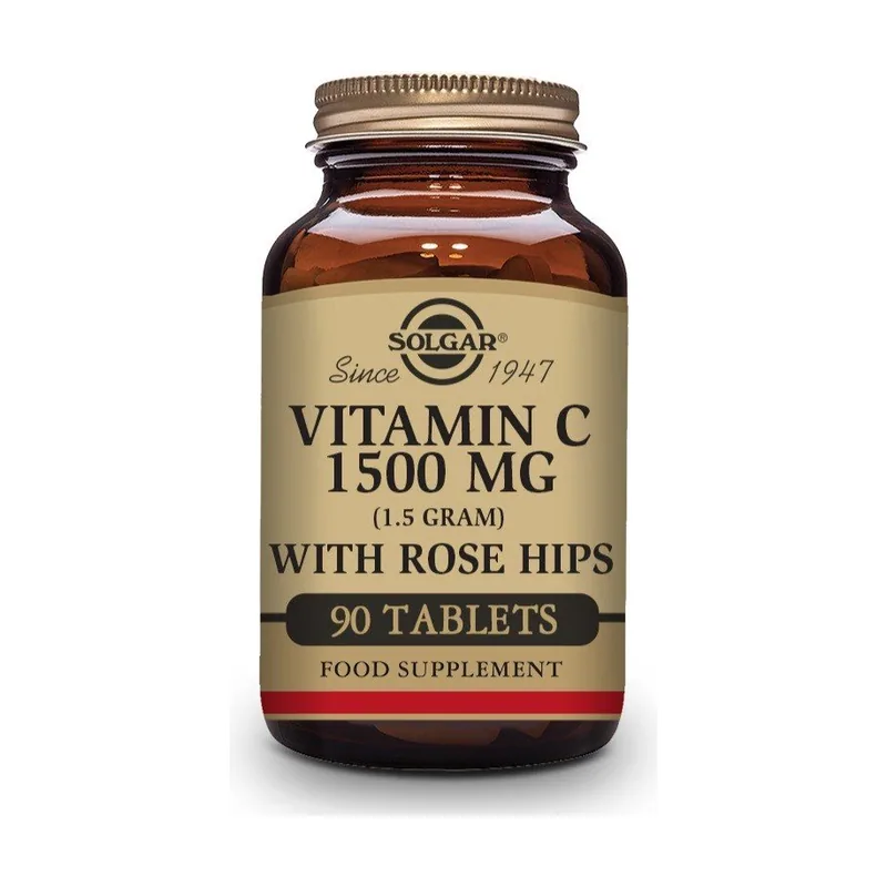 Solgar Vitamina C con Rose Hips Escaramujo 1500mg 90 Comprimidos