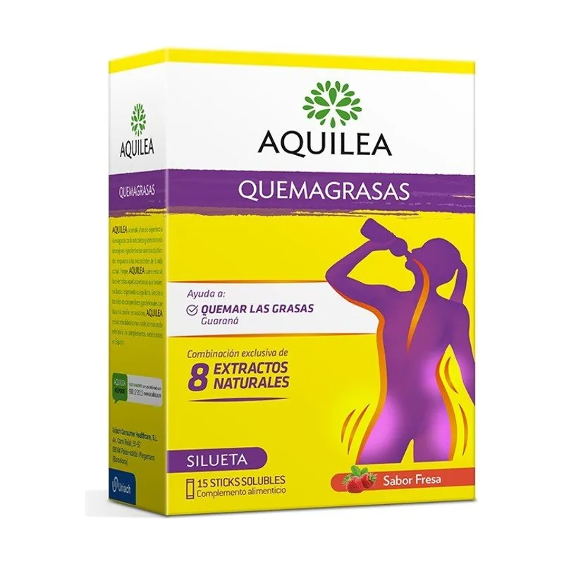 Aquilea Quemagrasas 15 Sticks Solubles Sabor Fresa