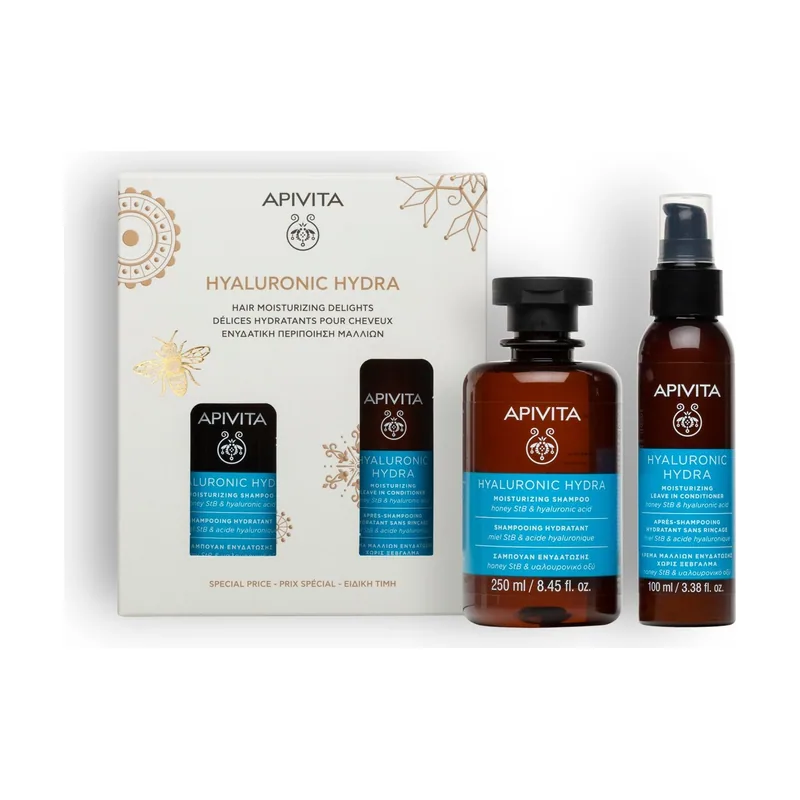 Apivita Hyaluronic Hydra Champú Hidratante 250ml + Acondicionador S/A 100ml