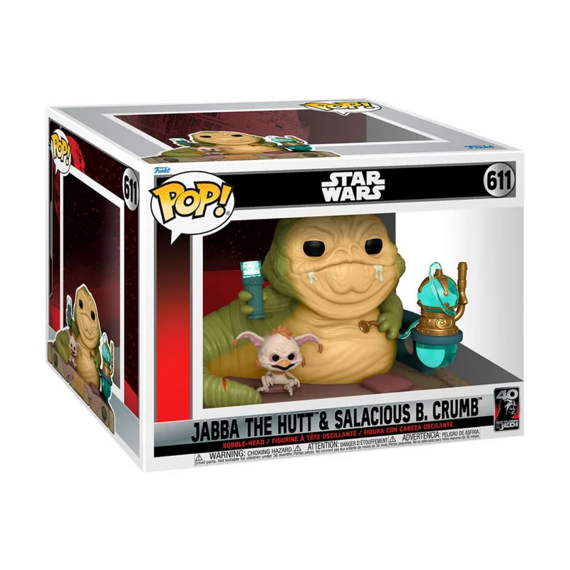Funko Figura POP Star Wars 40th Jabba The Hutt & Salacious B Crumb