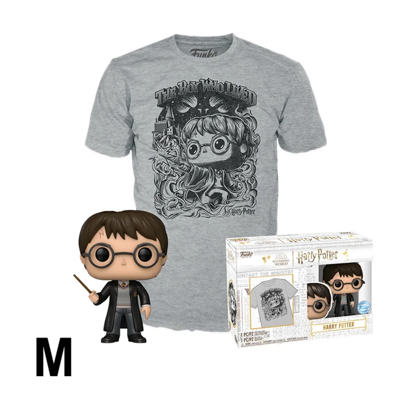 Funko Harry Potter Camiseta M & POP Harry Potter