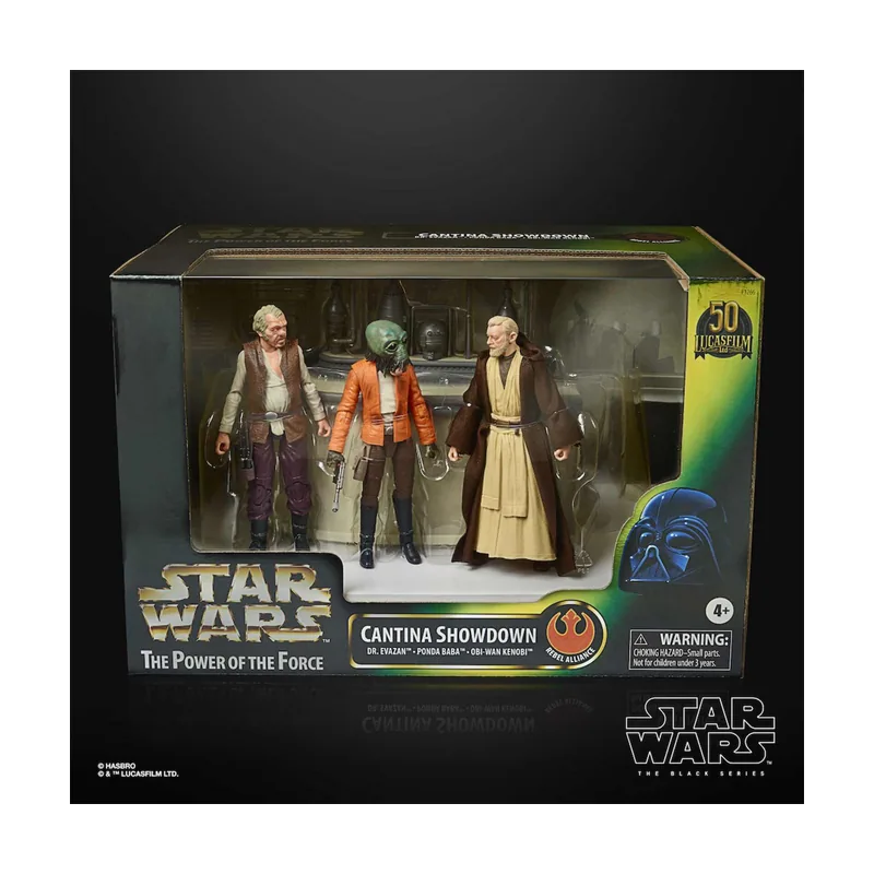 Hasbro Set figuras The Power Of The Force Cantina Showdown Black Series Star Wars 15cm