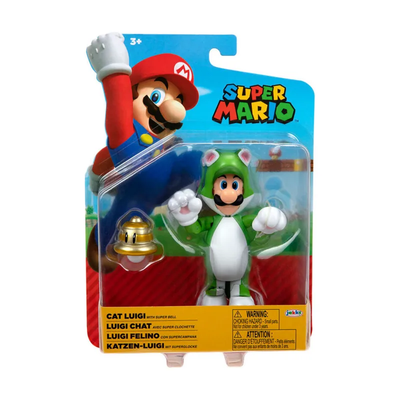 Jakks Pacific Figura Luigi Felino Super Mario Nintendo 10cm