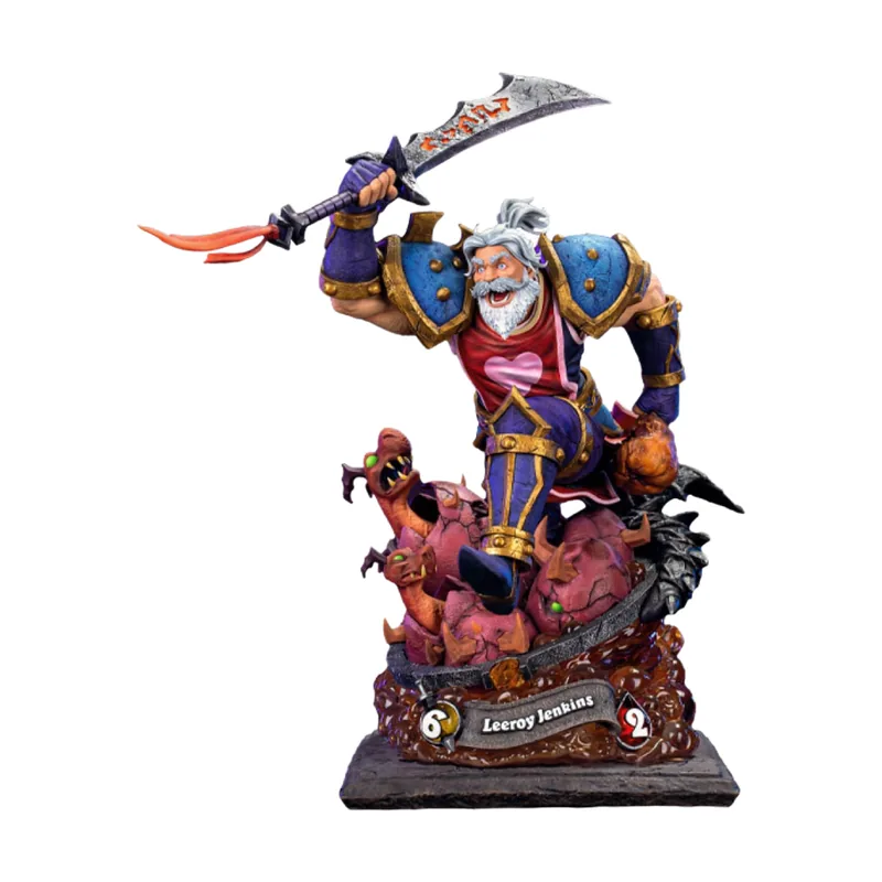 HEX Collectibles Figura Leeroy Jenkins Estatua Resina 1:10 Hearthstone 25 cm