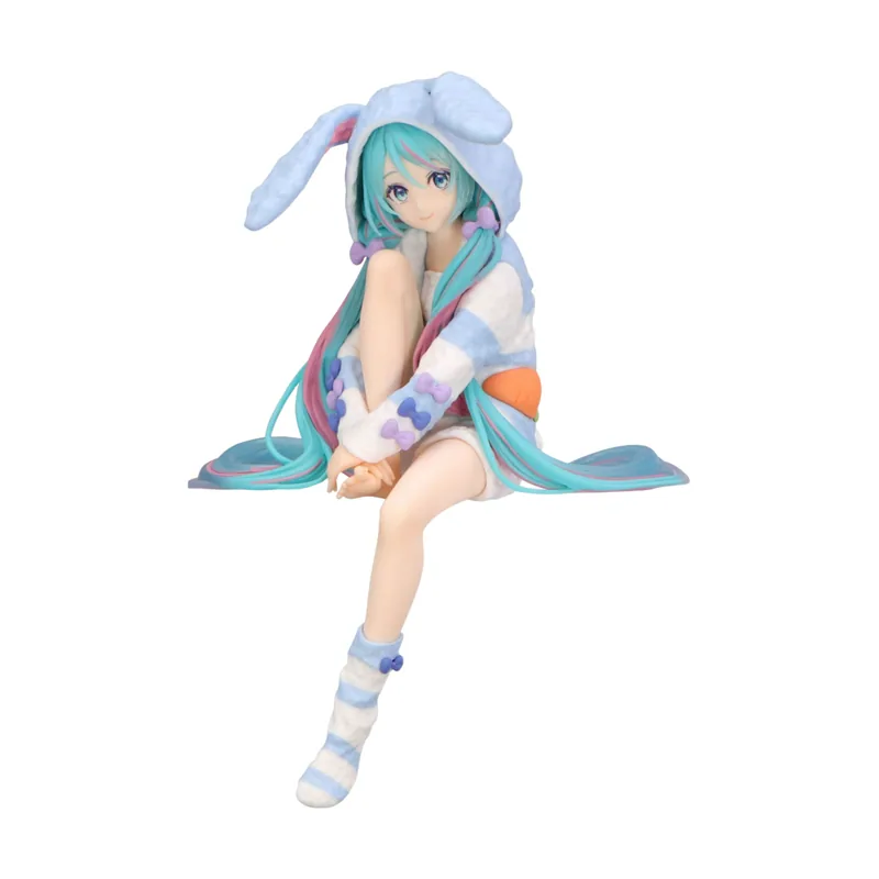 Furyu Figura Hatsune Miku Vocaloid Rabbit Ear Pijama Blue Ver. Noodle Stopper 14cm