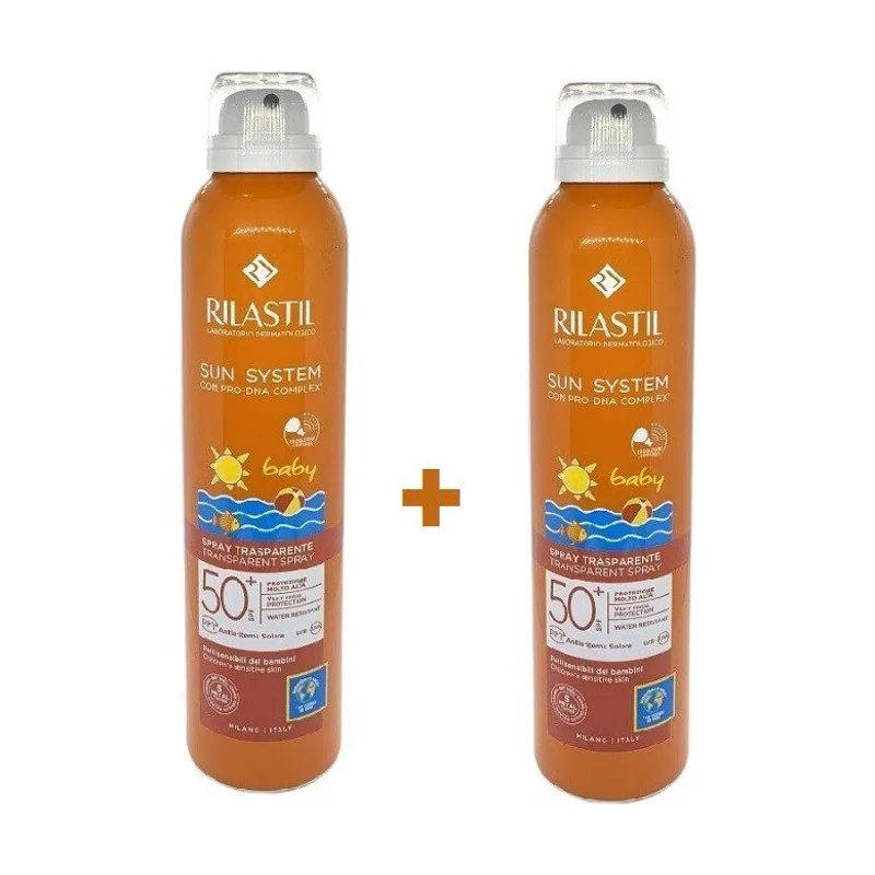 Rilastil Duplo Sun System Baby Transparente Spf50+ 2x200 Ml