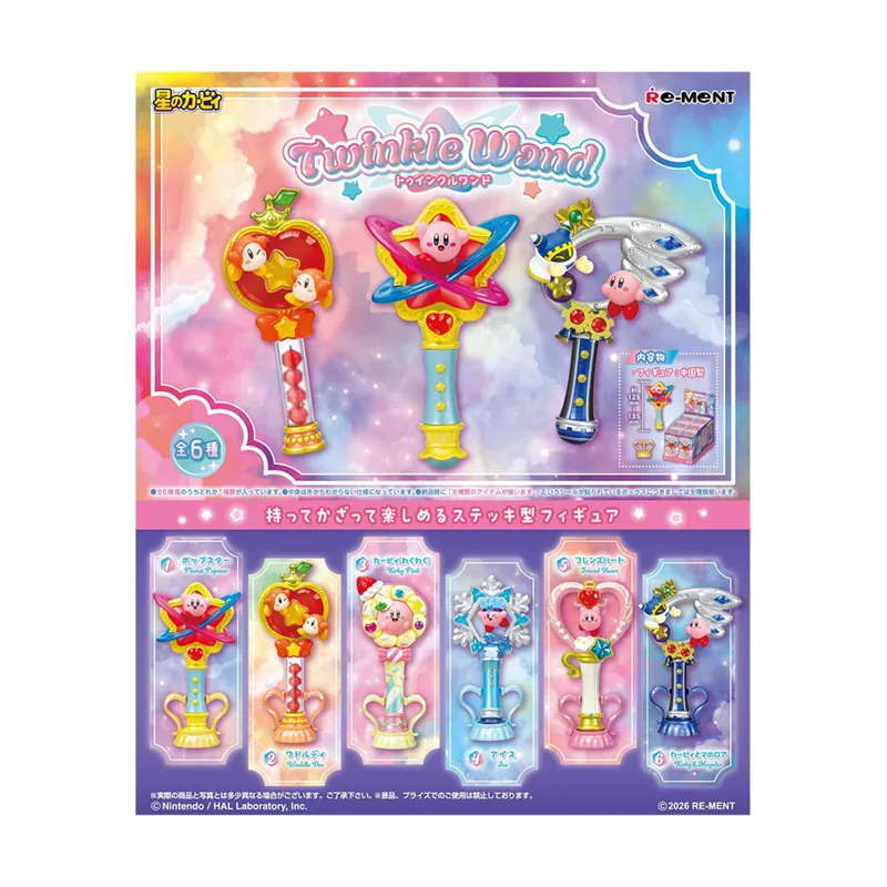 Re-Ment Minifiguras Twinkle Wand Expositor 6 Kirby