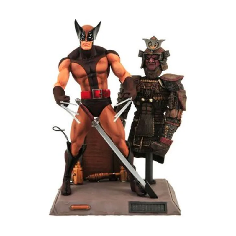 Diamond Comics Distributors Lobezno Traje Marron Figura 18 cm Base Samurai Marvel Select Re-Run