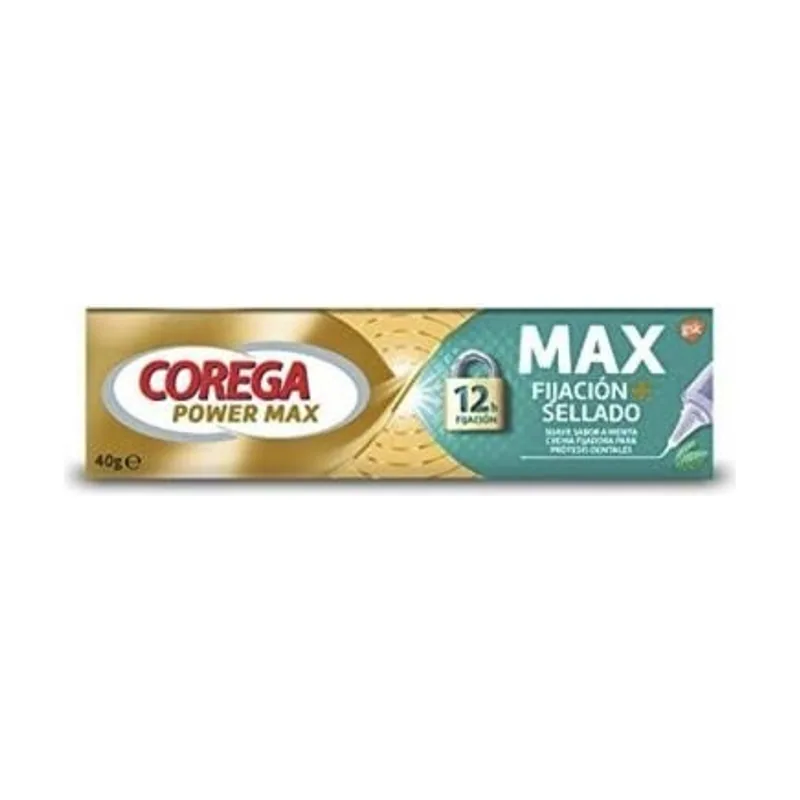 Corega Max Fijación y Sabor Menta 40 g