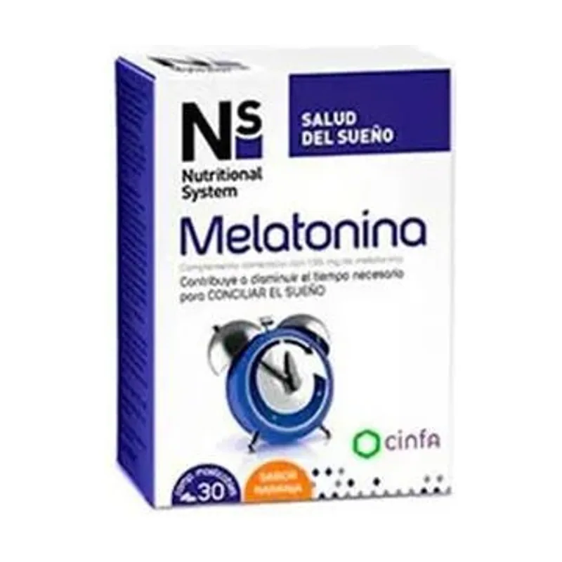 Nutritional System Melatonina Comprimidos Masticables Naranja 30 tabletas