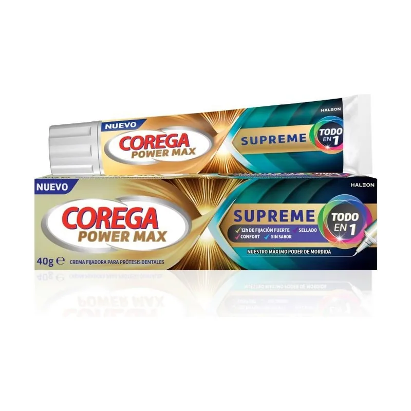 Corega Supreme Crema Fijadora Prótesis Dentales 40 g