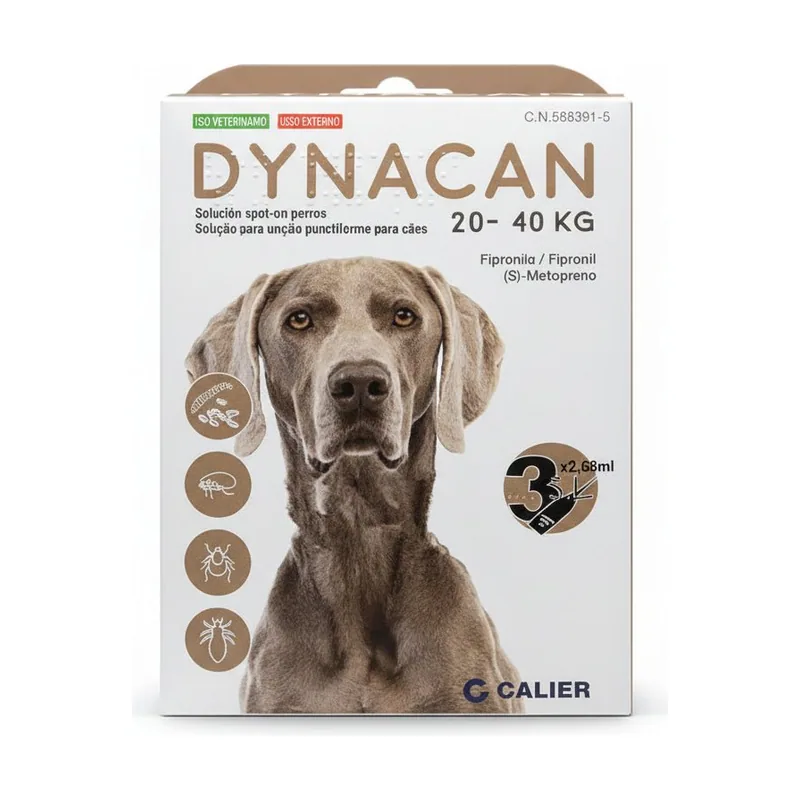 Calier Dynacan Perro 20-40 kg Antiparasitario Pipetas 3