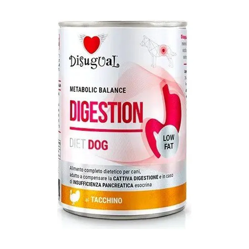 Disugual Diet Dog Digestion Bajo en Grasa Pavo 400g