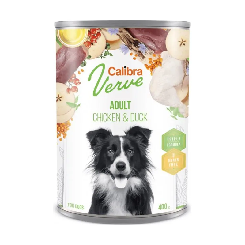 Calibra Dog Gf Verve Adult Pollo y Pato Alimento Húmedo en Lata 6 latas