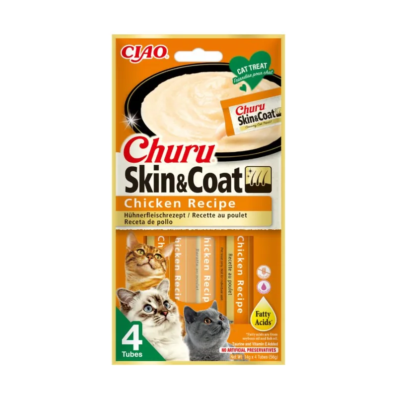 Churu Cat Skin & Coat Snack Pollo Puré 56g
