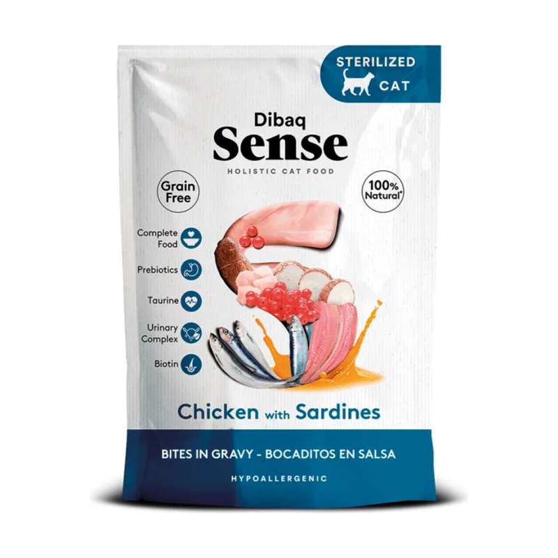 Dibaq Sense Cat Bocaditos de Pollo con Sardinas 100 g