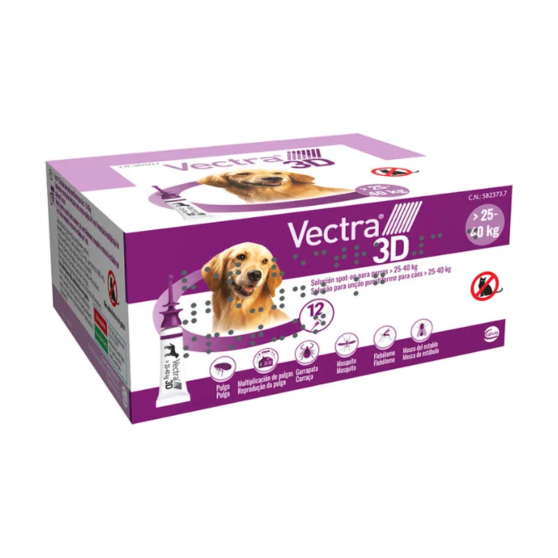 Vectra 3d L 25-40 Kg 12 Pipetas