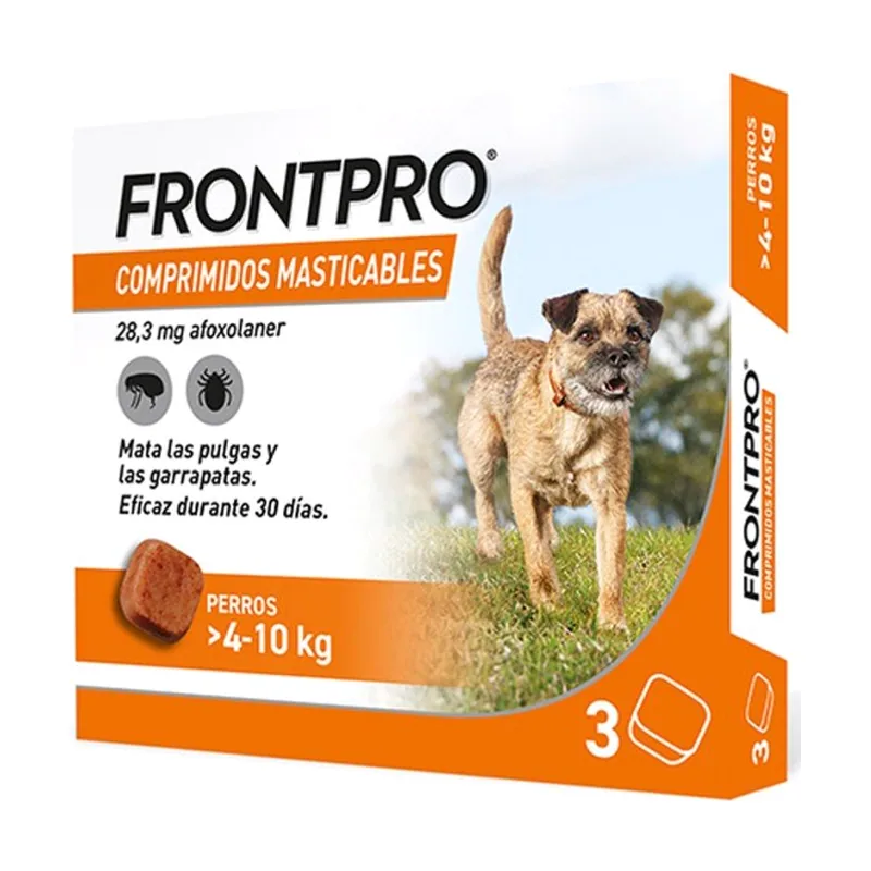 Boehringer Frontpro Antiparasitario Para Perros 3 Comprimidos Masticables 4 10 Kg