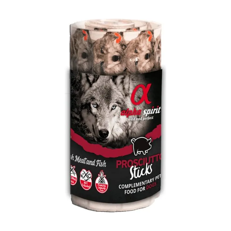 Alpha Spirit Barritas para Perros Jamón Pack 16