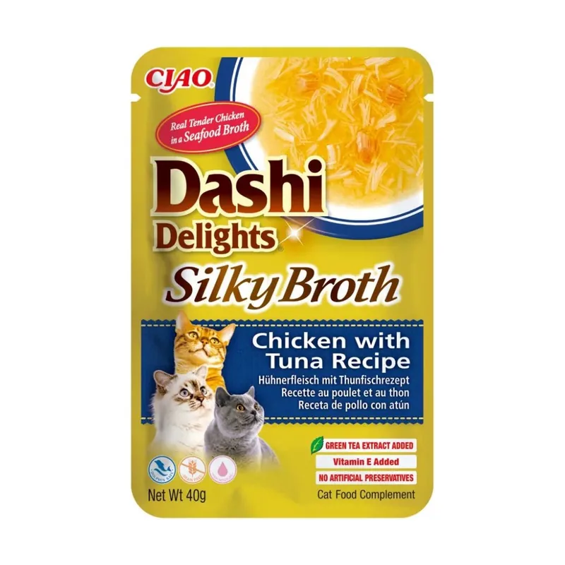 Churu Inaba Cat Dashi Delights Silky Broth Sopa Pollo y Atún Snack