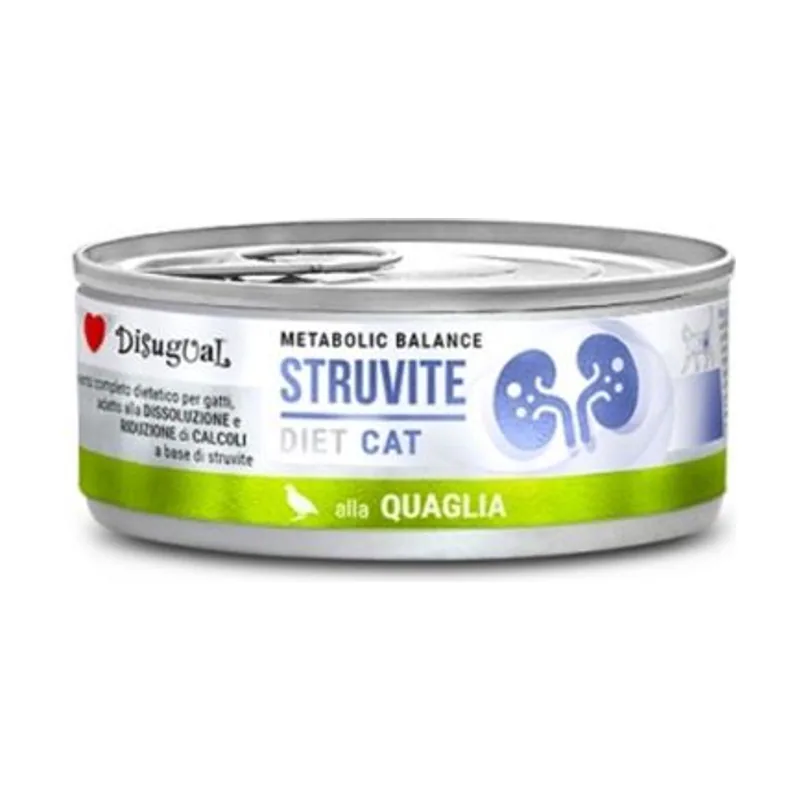 Disugual Diet Cat Struvite Codorniz Alimento Húmedo 85g
