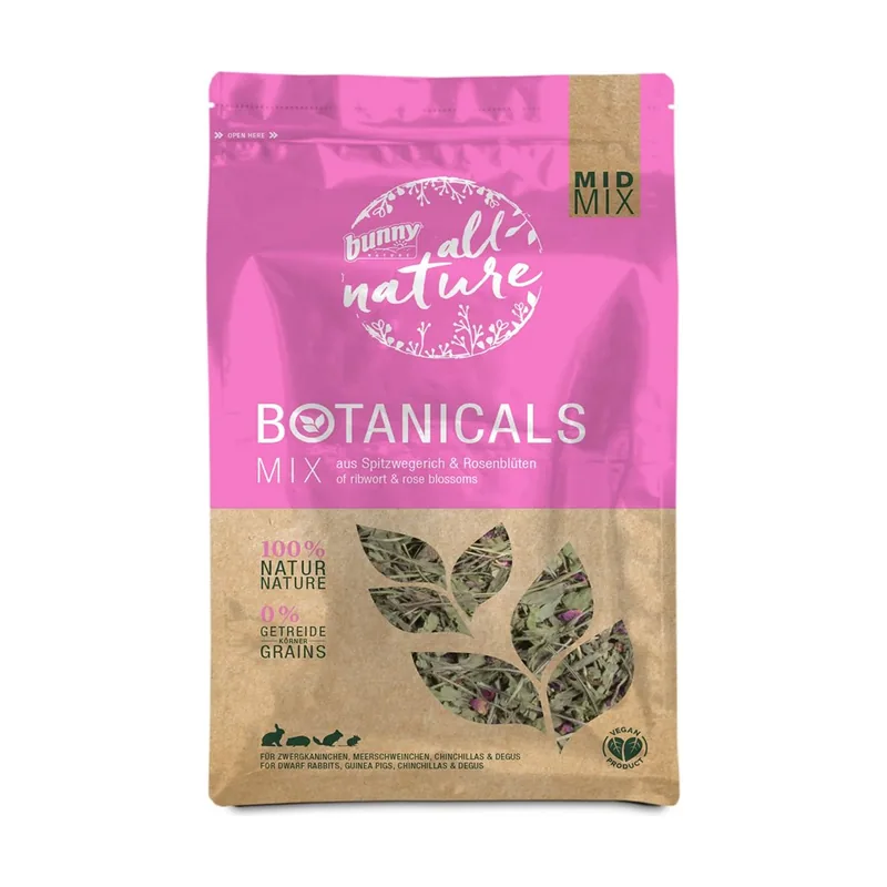 Bunny Botanicals Mezcla Llanten Menor y Pétalos de Rosa 120g
