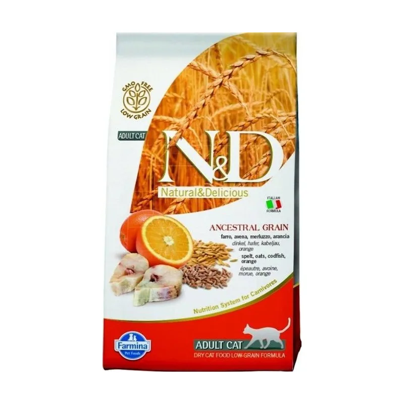 Farmina N&D Ocean Bacalao Comida Seca para Gatos 1,5Kg