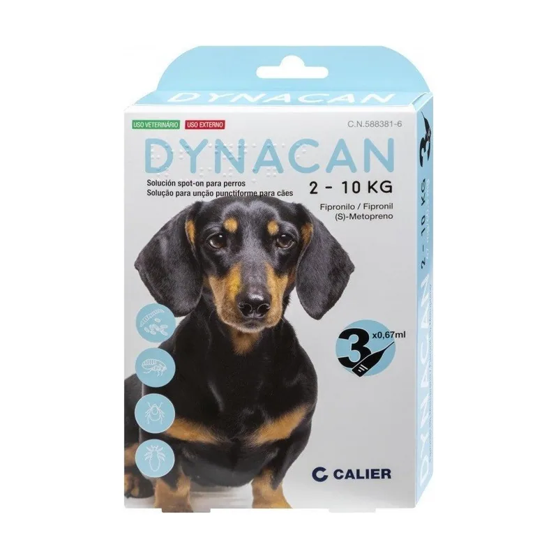 Calier Dynacan Perro 2-10 kg Antiparasitario Pipetas 3