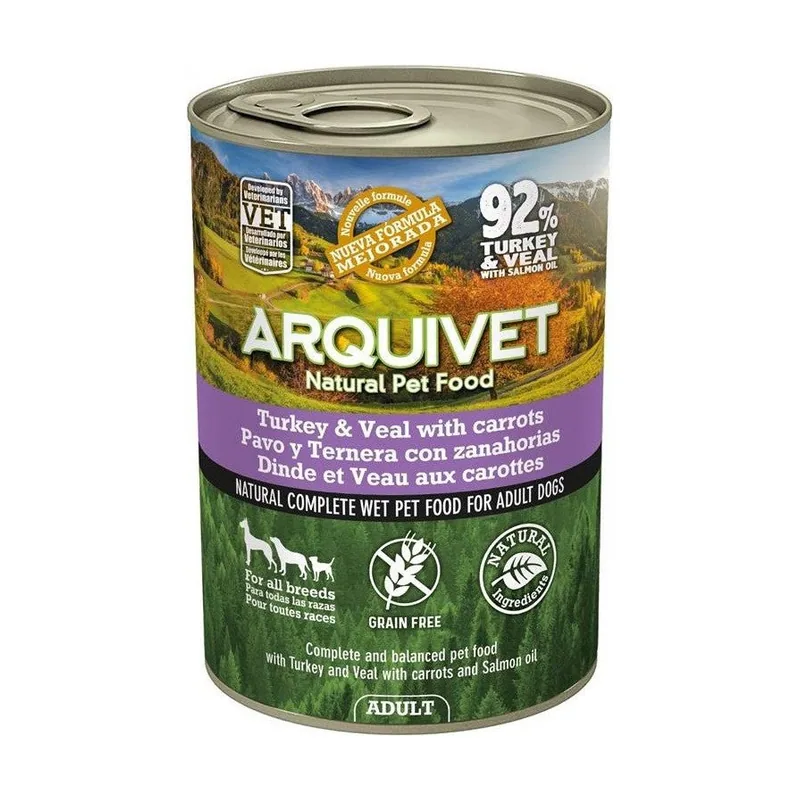 Arquivet Lata Adult Pavo y Ternera para Perros 400 g
