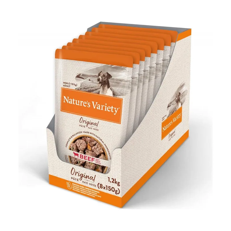 Nature's Variety Wet Paté de Buey Perros Mini Pack 8 x 150 g