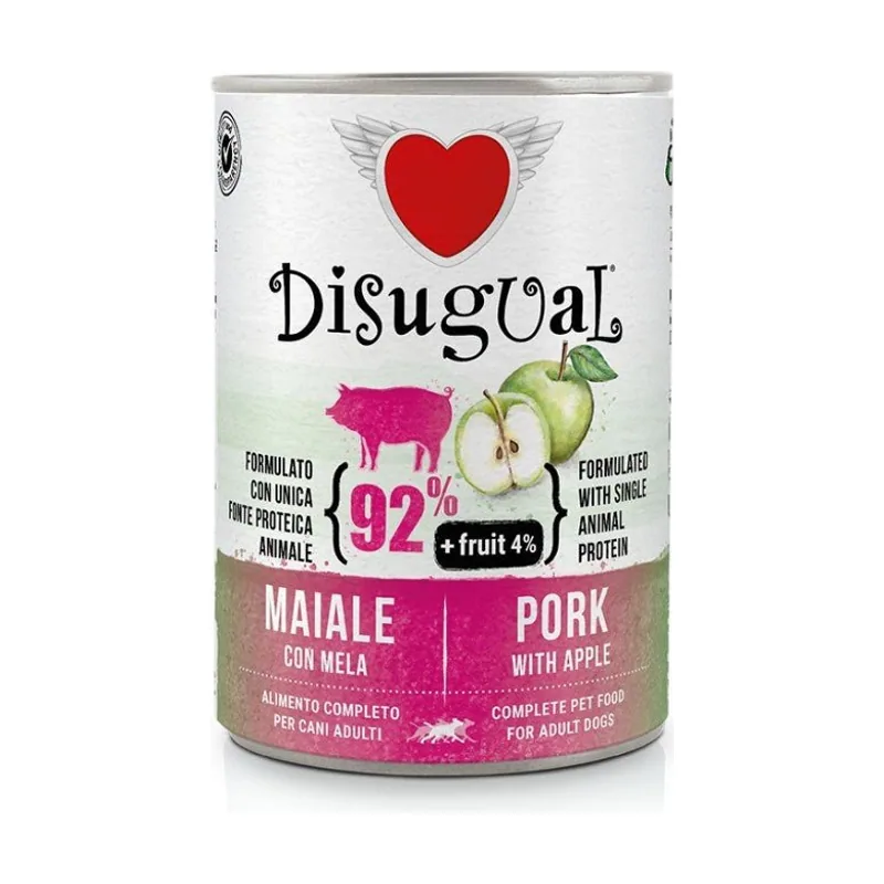 Disugual Fruit Dog Cerdo Manzana Comida Húmeda 400g
