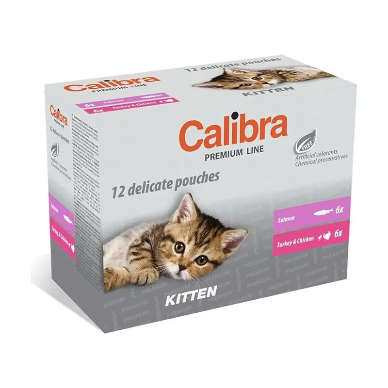 Calibra Cat Kitten Pouch Multipack Comida Húmeda 12x100g