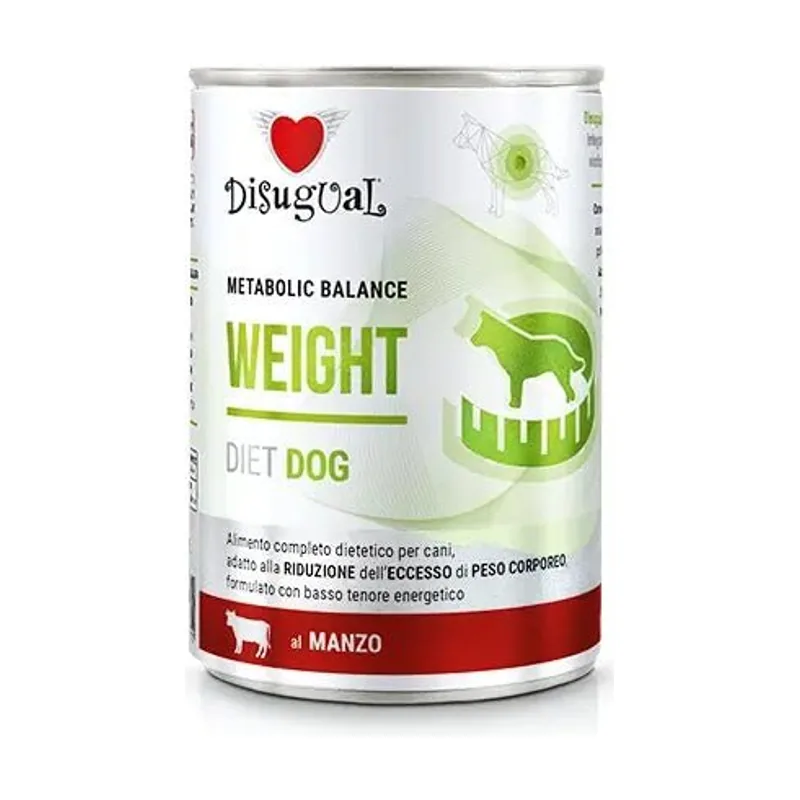 Disugual Diet Dog Weight Comida Húmeda Ternera 400g