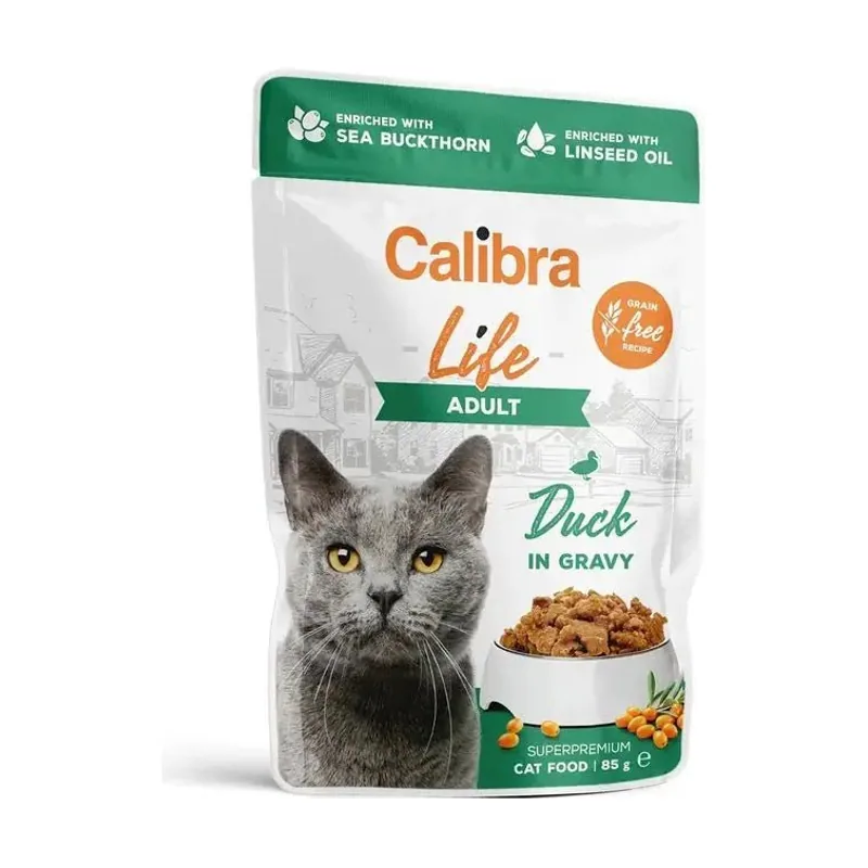 Calibra Cat Life Pouch Adult Pato en Salsa 28 sobres