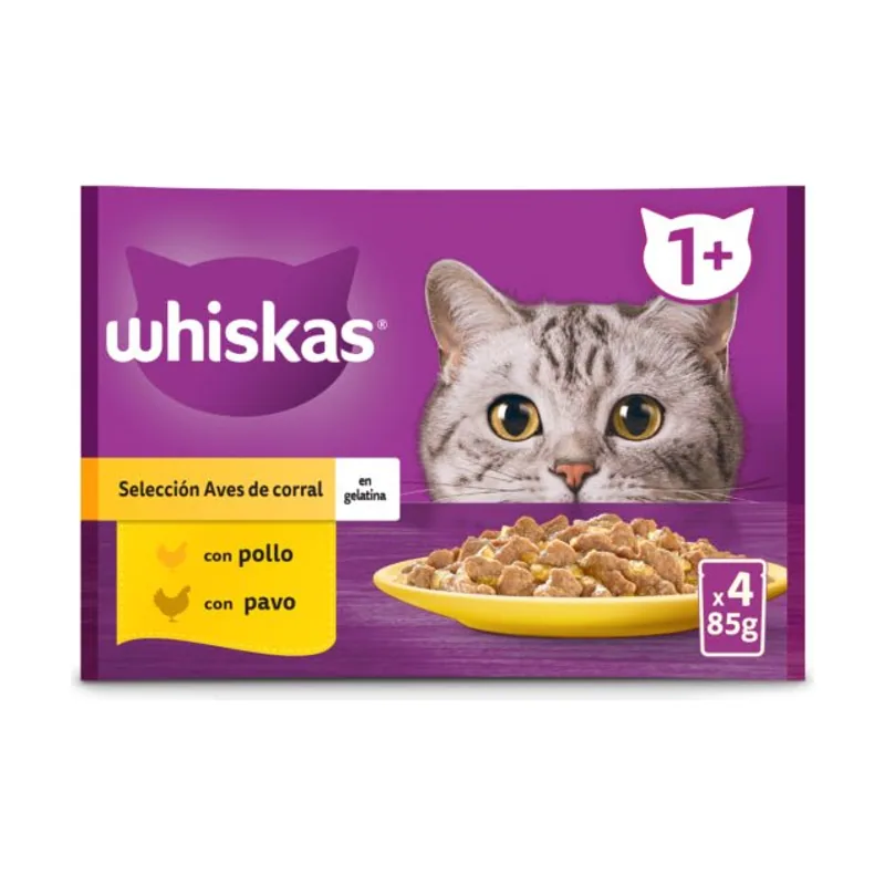 Whiskas Selección Aves Alimento Húmedo para Gatos Adultos 85g
