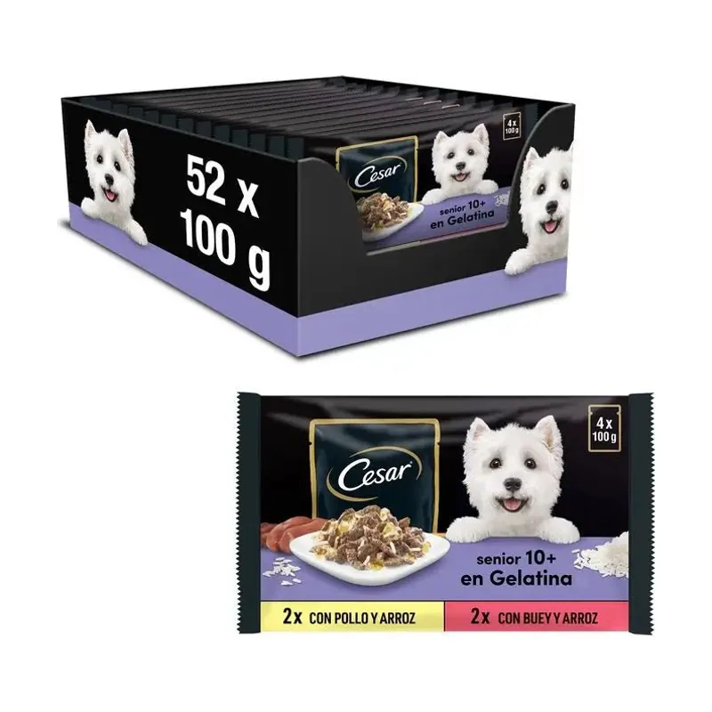 Cesar Multipack Pouch Senior Comida Húmeda Perros 13