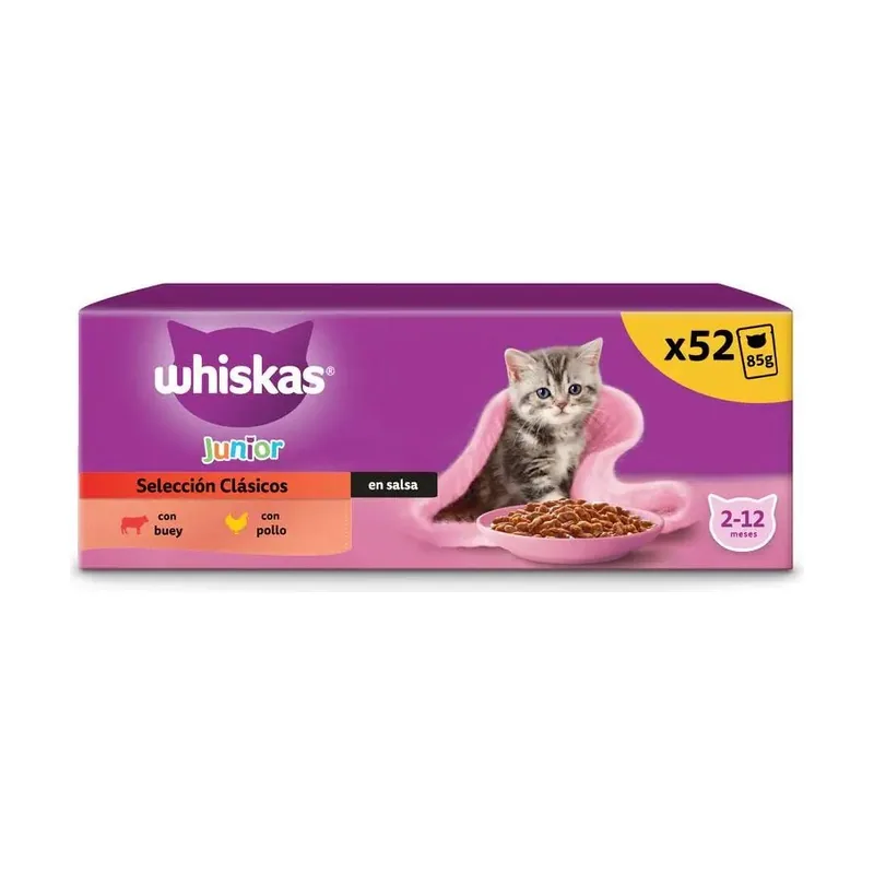 Whiskas Junior Selección Clásica Pack 13 paquetes 4 sachés