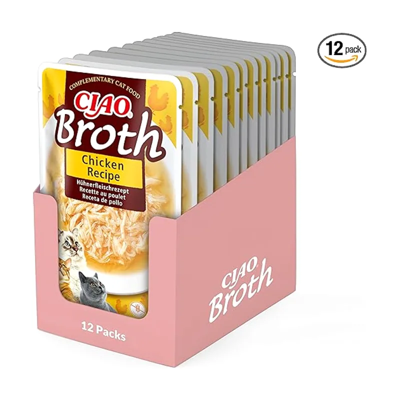 Churu Cat Ciao Broth Pollo Paquete de 12 sobres