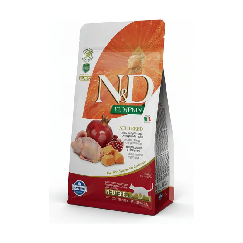 Farmina N&D Cat Calabaza/Codorniz Alimento Sólido 1.5kg