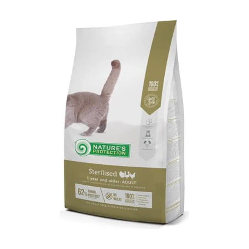 Natures Protection Detox Cat Esterilizado Junior Aves y Krill 400g