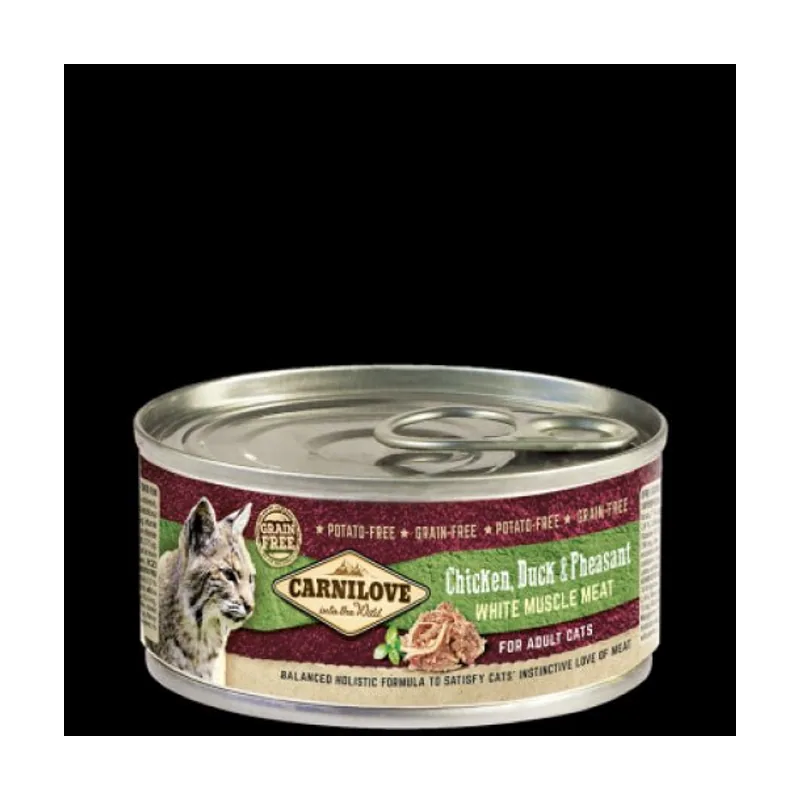 Carnilove Feline Adult Pollo Pato Comida Húmeda 12x100g