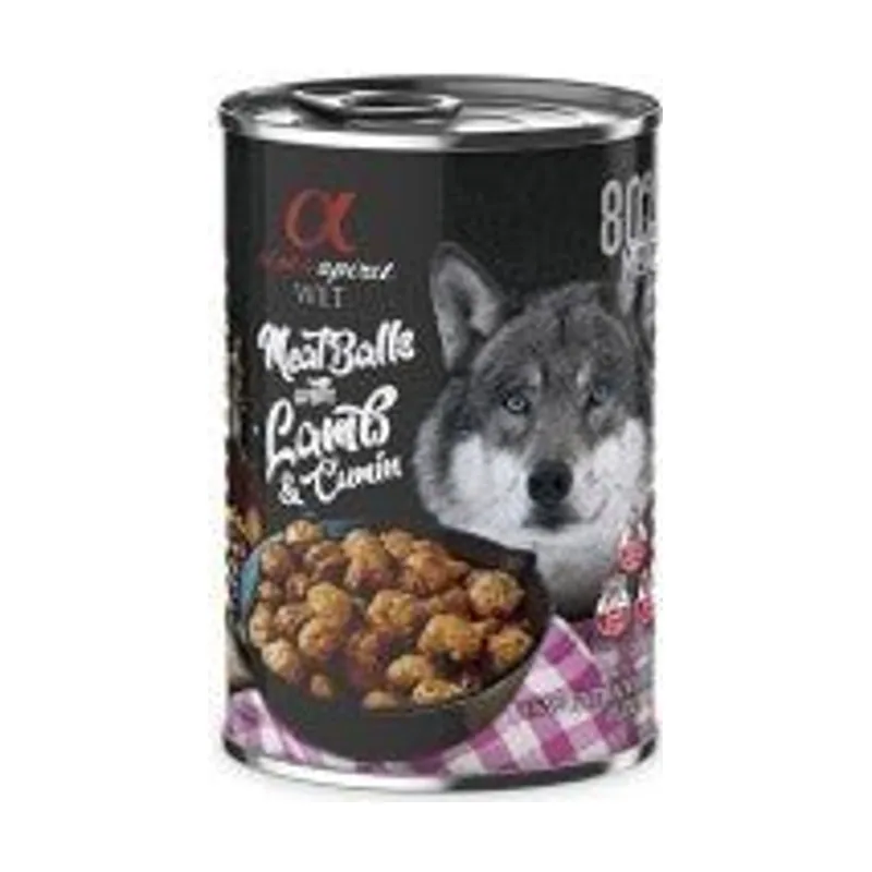 Alpha Spirit Albóndigas de Cordero y Comino Comida Húmeda para Perros 6x400g