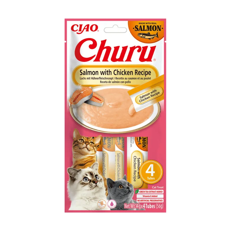 Churu Inaba Snack Crema Salmón y Pollo 14g