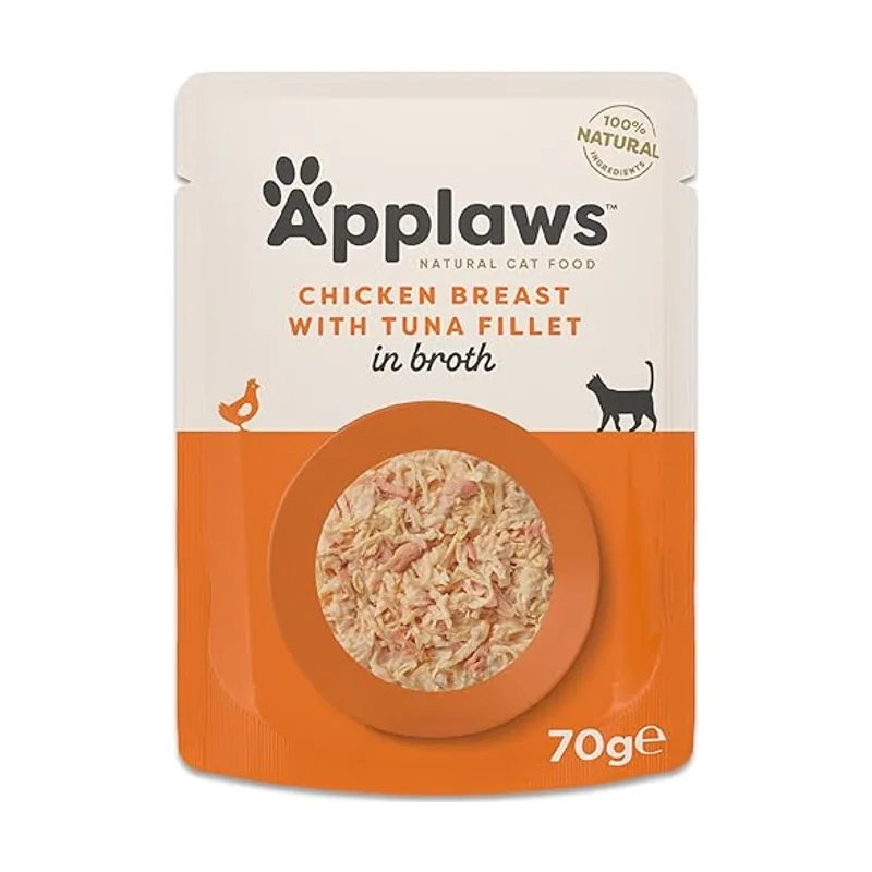 Applaws Cat Pechuga de Pollo y Filete de Atún Complemento 70gx12un