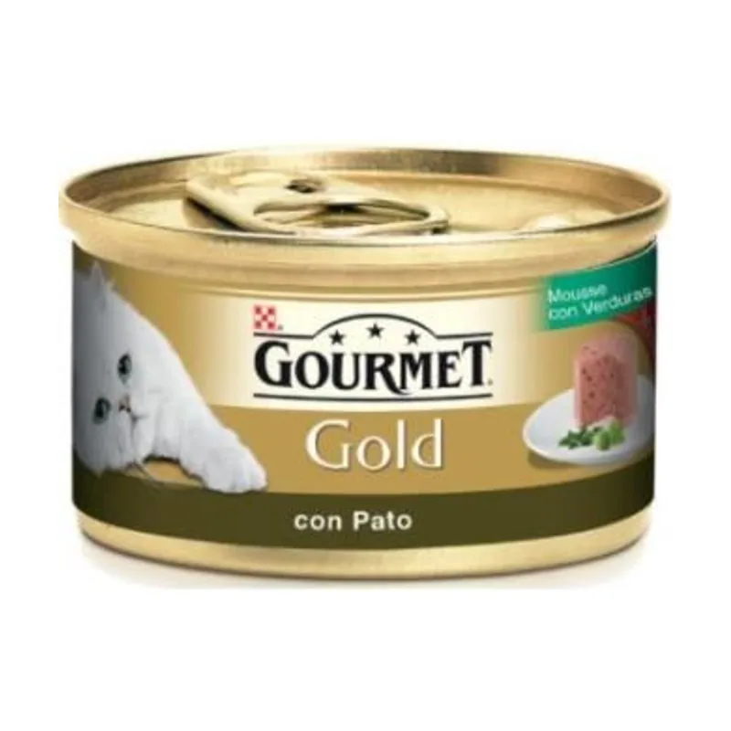 Purina Gourmet Gold Mousse Pato Espinaca Húmeda 85g