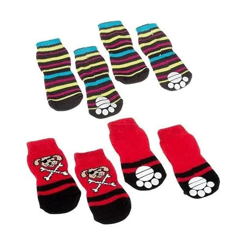 Ferplast Calcetines Antideslizantes Pequeños Multicolor 4