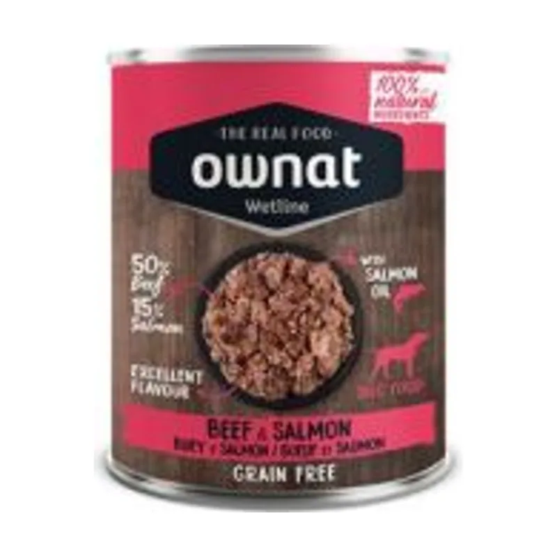 Ownat Wetline Ternera y Salmón Comida Húmeda para Perros Adultos 400gr